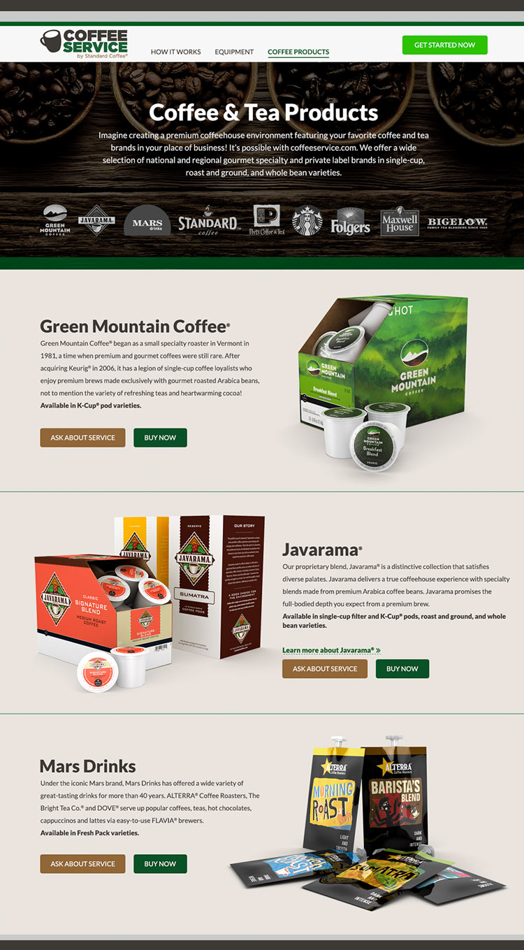 Coffee Services Screenshot